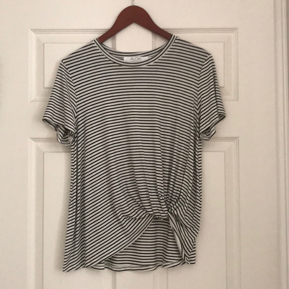 ❌SOLD❌ A. OK Stripped side knot skirt.